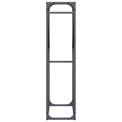 Rastrelliera per Legna da Ardere Antracite 60x25x100 cm - homemem39