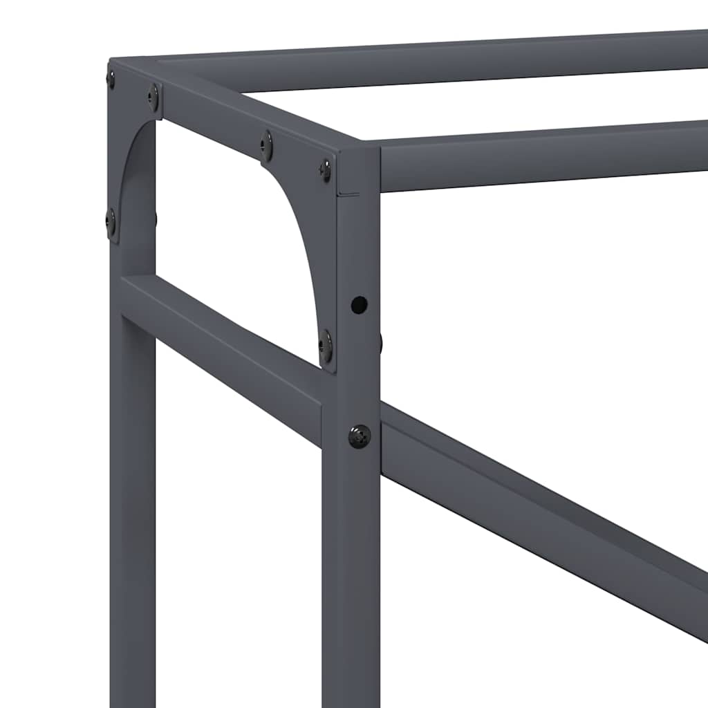Rastrelliera per Legna da Ardere Antracite 60x25x100 cm - homemem39