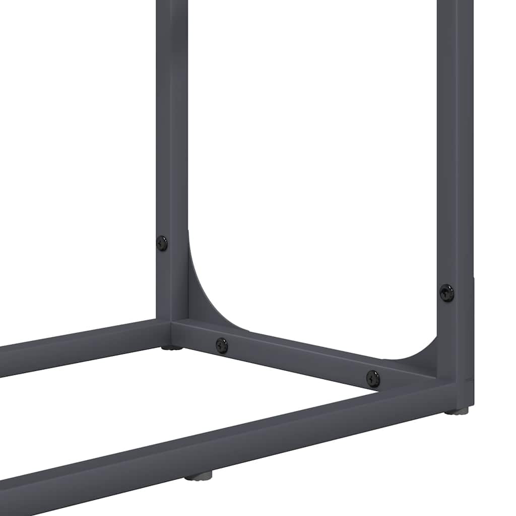 Rastrelliera per Legna da Ardere Antracite 60x25x100 cm - homemem39