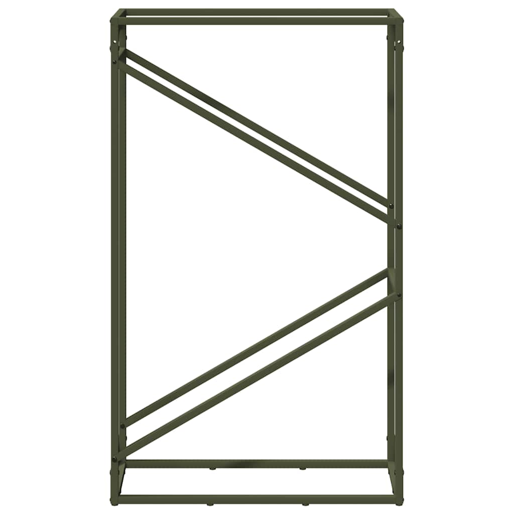 Rastrelliera per Legna da Ardere Verde Oliva 60x25x100 cm - homemem39