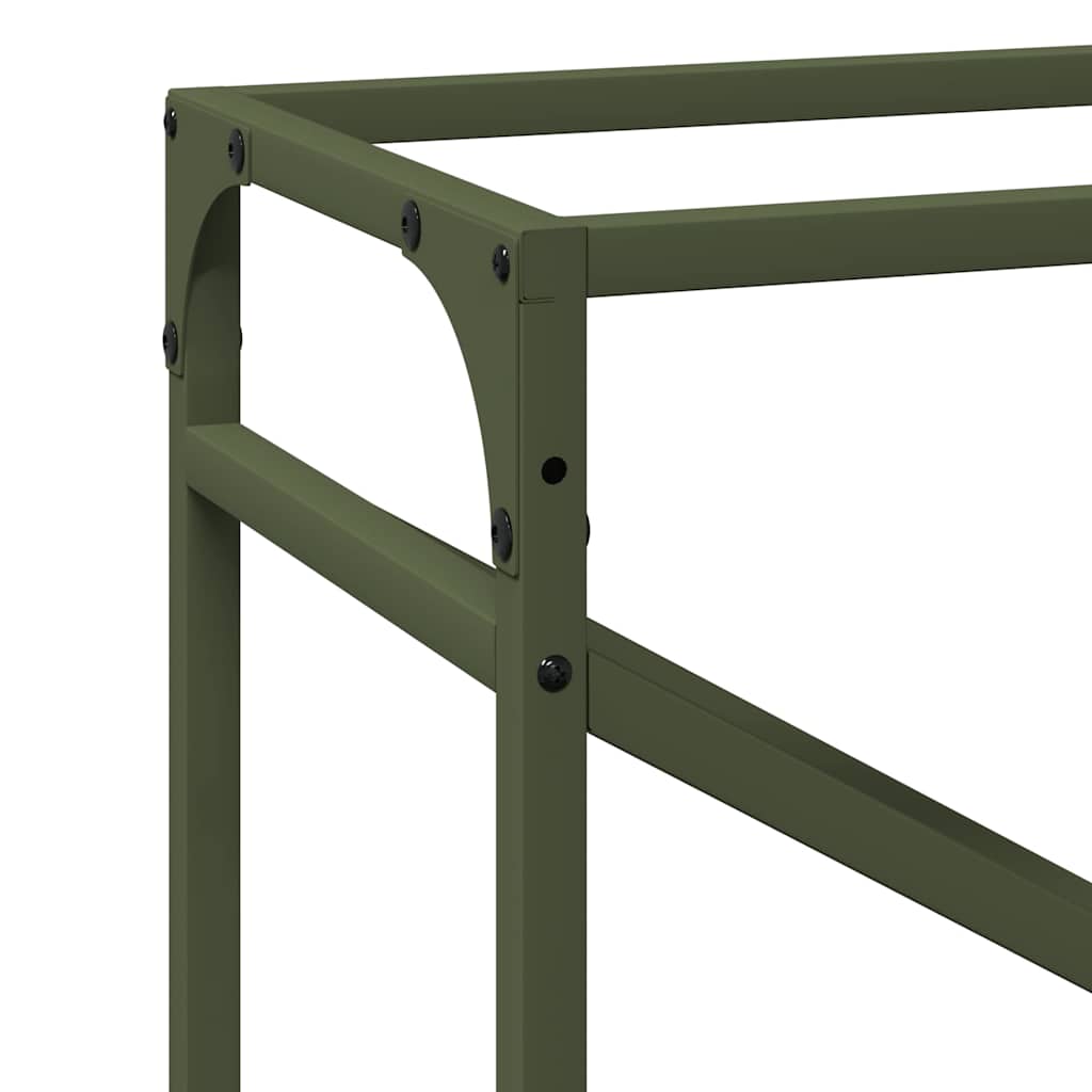 Rastrelliera per Legna da Ardere Verde Oliva 60x25x100 cm - homemem39