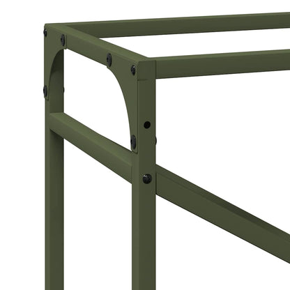 Rastrelliera per Legna da Ardere Verde Oliva 60x25x100 cm - homemem39