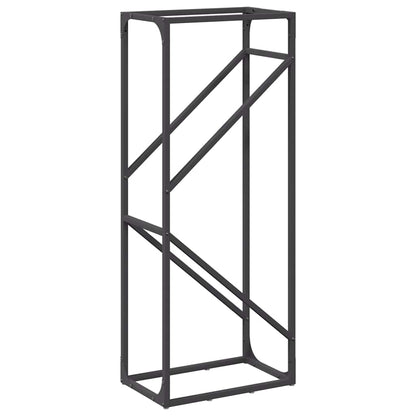 Rastrelliera per Legna da Ardere Nera 40x25x100 cm - homemem39