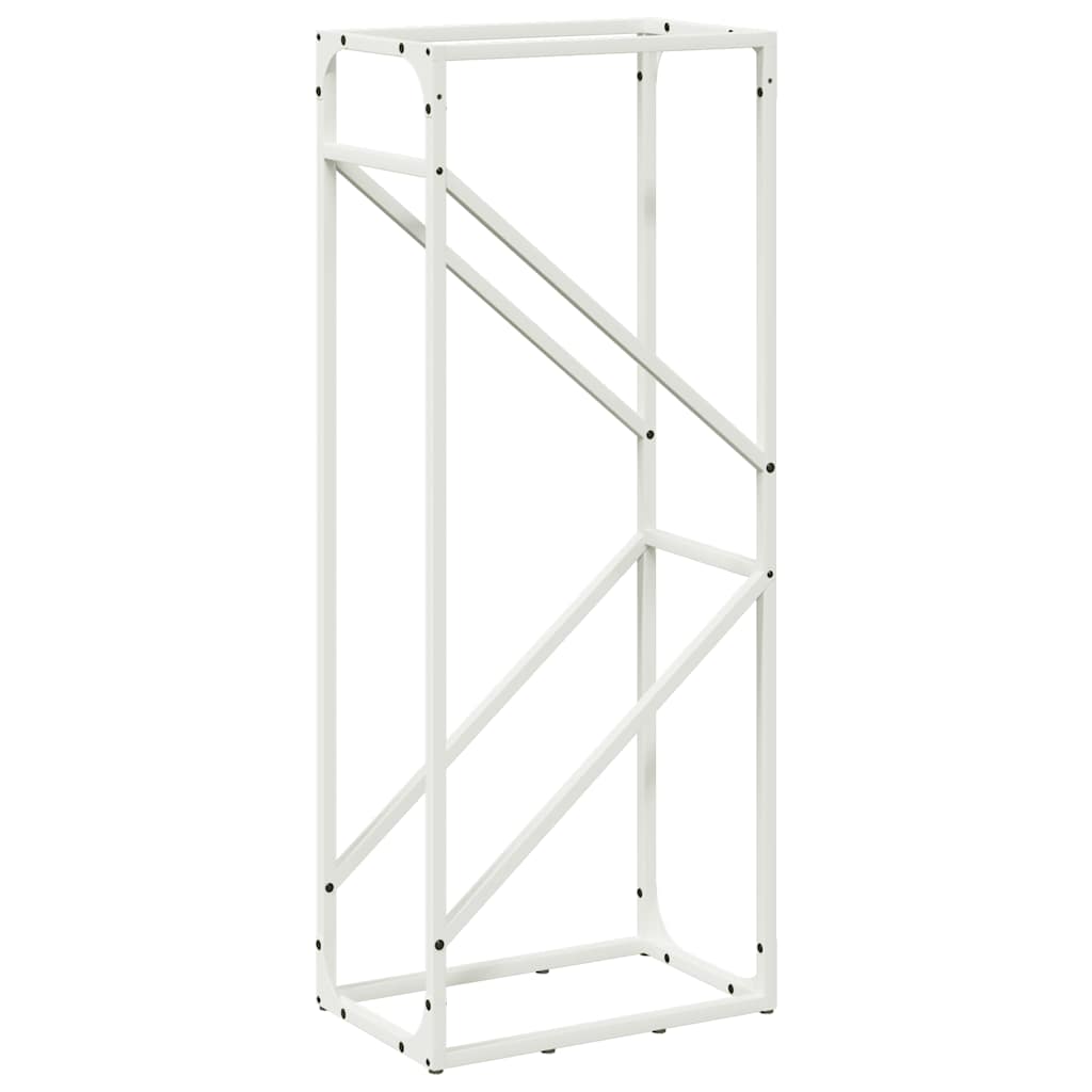 Rastrelliera per Legna da Ardere Bianca 40x25x100 cm - homemem39
