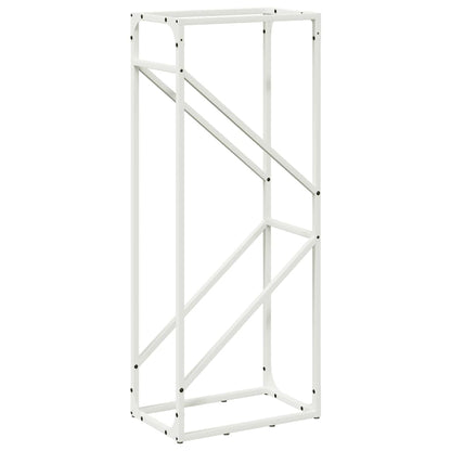 Rastrelliera per Legna da Ardere Bianca 40x25x100 cm - homemem39