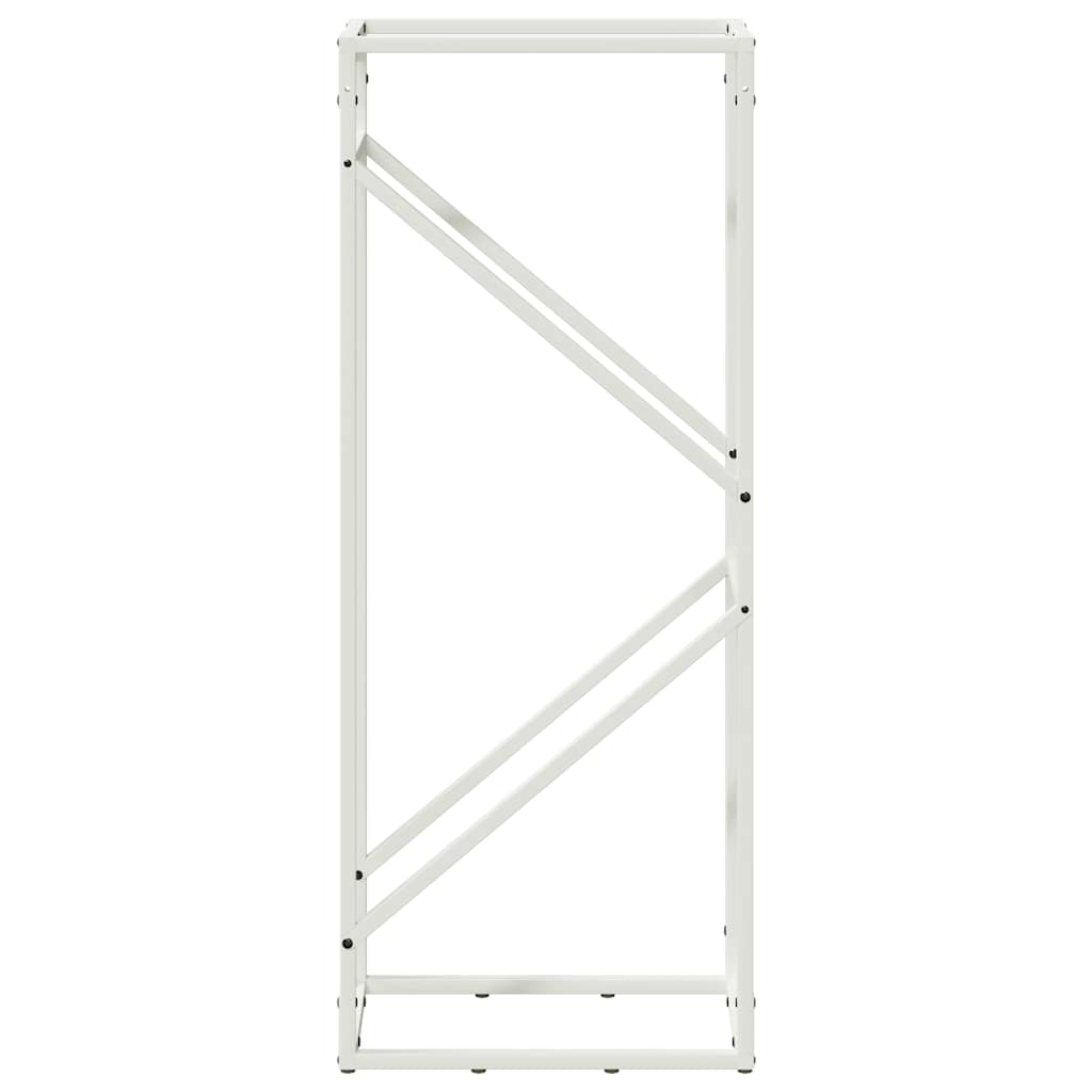 Rastrelliera per Legna da Ardere Bianca 40x25x100 cm - homemem39