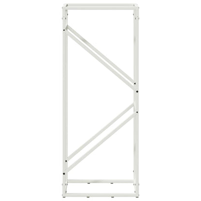 Rastrelliera per Legna da Ardere Bianca 40x25x100 cm - homemem39