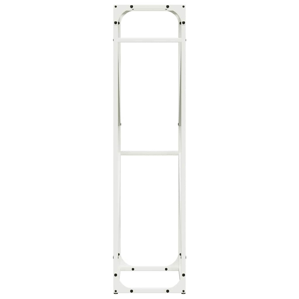 Rastrelliera per Legna da Ardere Bianca 40x25x100 cm - homemem39