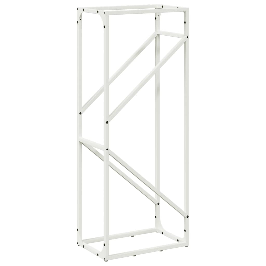 Rastrelliera per Legna da Ardere Bianca 40x25x100 cm - homemem39