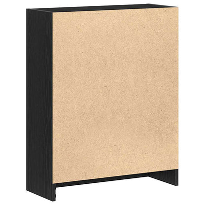 Armadio per Libri Nero 60 x 24 x 76 cm Legno multistrato