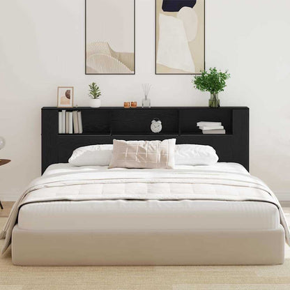 Testata del letto Rovere Nero 220 x 18,5 x 102,5 cm
