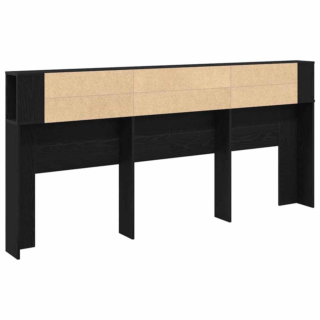 Testata del letto Rovere Nero 220 x 18,5 x 102,5 cm
