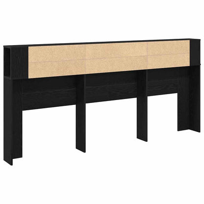 Testata del letto Rovere Nero 220 x 18,5 x 102,5 cm