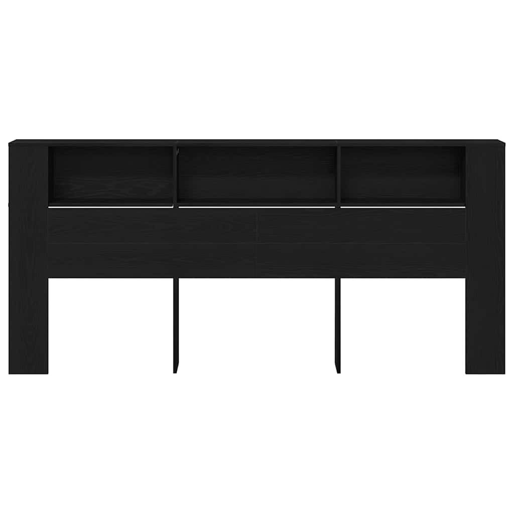 Testata del letto Rovere Nero 220 x 18,5 x 102,5 cm