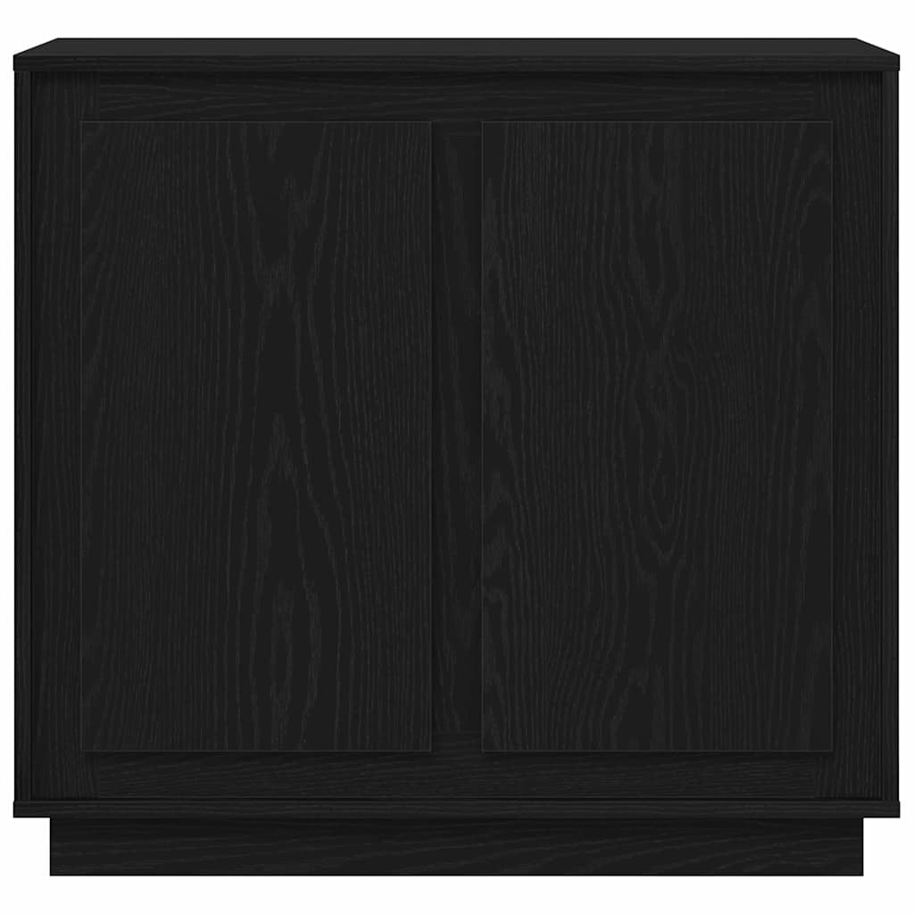 Buffet moderno Rovere nero 80 x 34 x 75 cm Legno multistrato