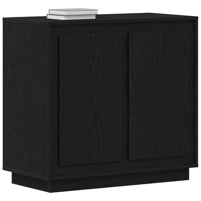 Buffet moderno Rovere nero 80 x 34 x 75 cm Legno multistrato