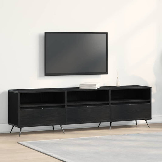 Mobile TV Rovere nero 150 x 30 x 44.5 cm Legno multistrato