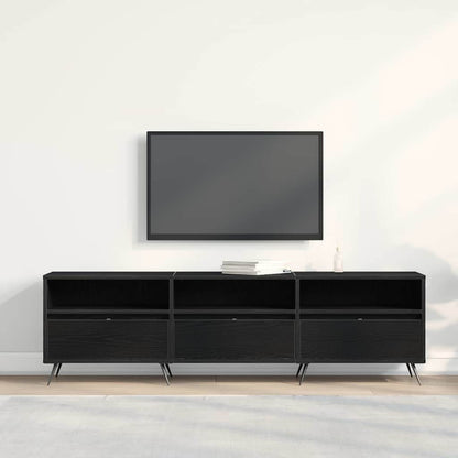 Mobile TV Rovere nero 150 x 30 x 44.5 cm Legno multistrato