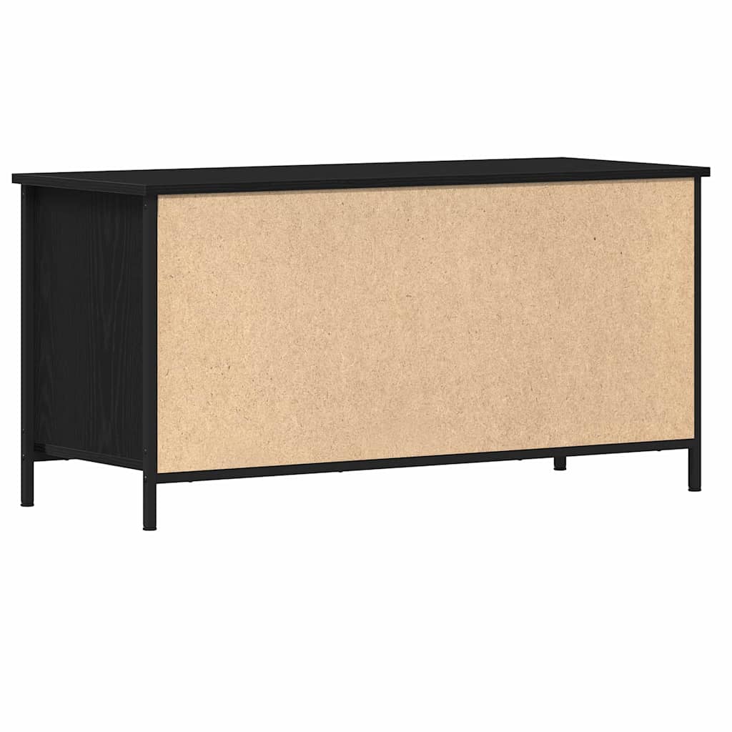 Mobile TV Rovere nero 100 x 40 x 50 cm Legno multistrato