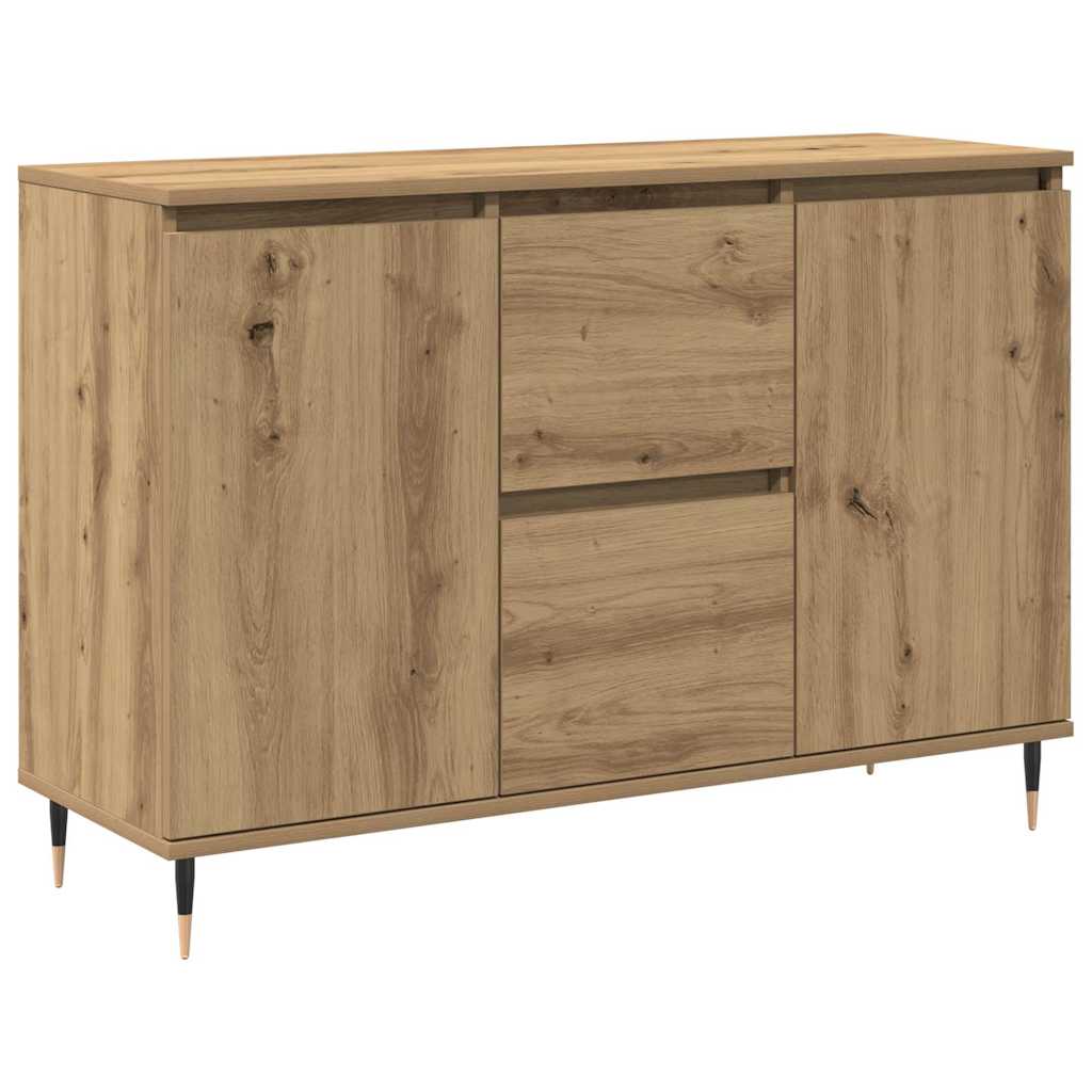 Credenza con cassetto rovere artigianale 101.5 x 35 x 70 cm