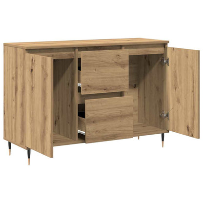 Credenza con cassetto rovere artigianale 101.5 x 35 x 70 cm