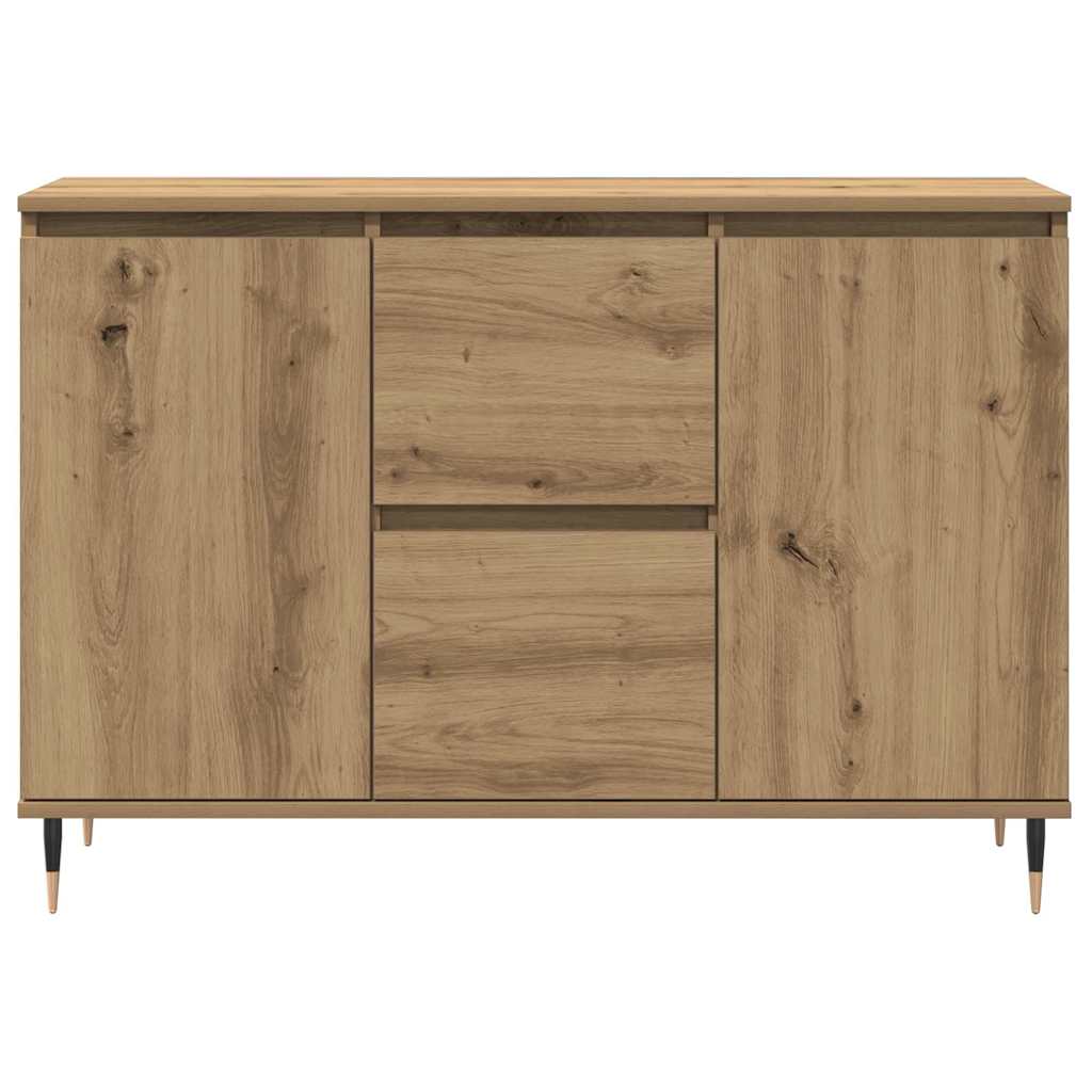 Credenza con cassetto rovere artigianale 101.5 x 35 x 70 cm
