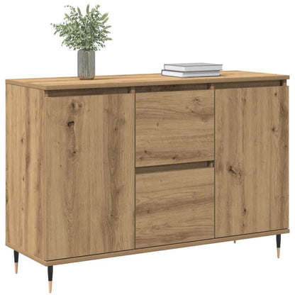 Credenza con cassetto rovere artigianale 101.5 x 35 x 70 cm