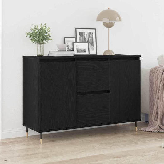 Credenza Rovere nero 101.5 x 35 x 70 cm Legno multistrato
