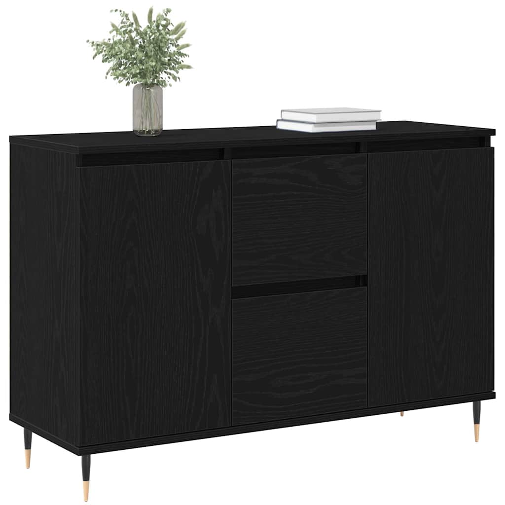 Credenza Rovere nero 101.5 x 35 x 70 cm Legno multistrato