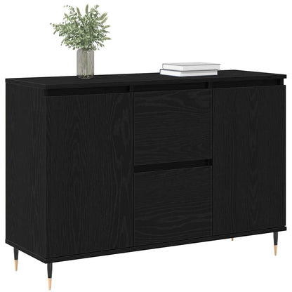 Credenza Rovere nero 101.5 x 35 x 70 cm Legno multistrato
