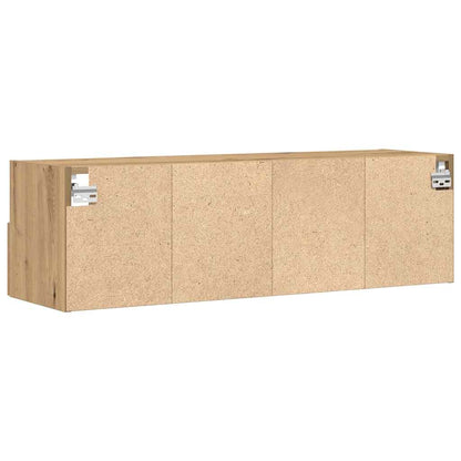 Mobile TV da parete 2 pcs rovere artigianale 100x30x30cm