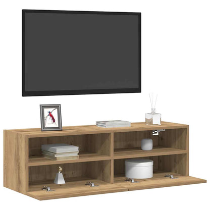 Mobile TV da parete 2 pcs rovere artigianale 100x30x30cm
