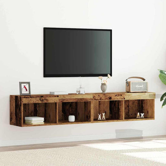 Mobile TV 2 pcs Legno vecchio 80 x 30 x 30 cm Legno multistrato