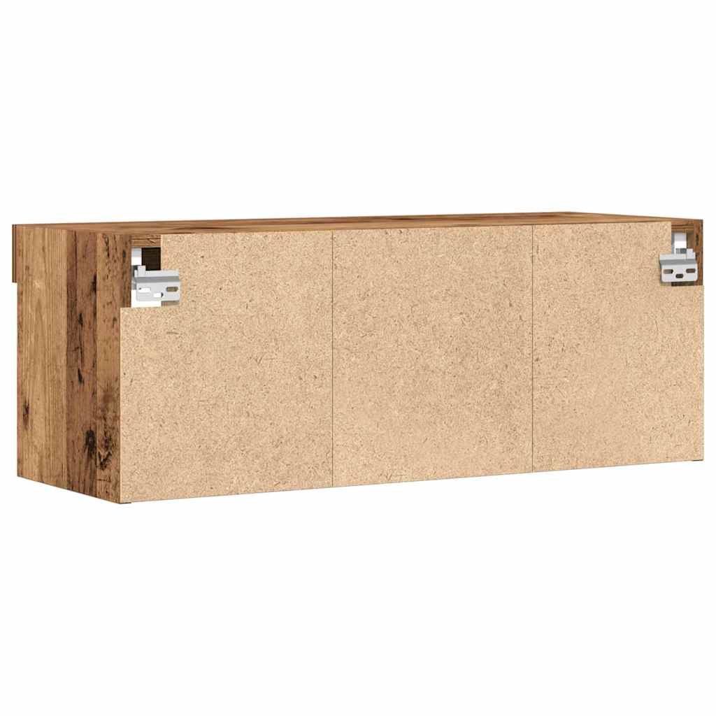 Set mobile TV con led 2 pcs Legno vecchio 80 x 30 x 30 cm | homemem39