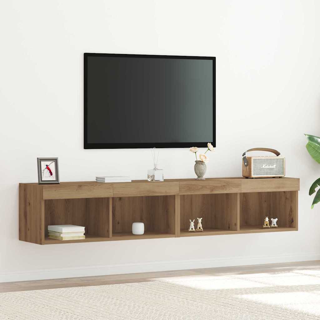 Mobile TV 2 pcs Rovere artigianale 80 x 30 x 30 cm