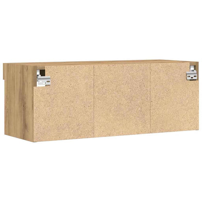 Set mobile TV 2 pz Rovere artigianale Legno ingegnerizzato