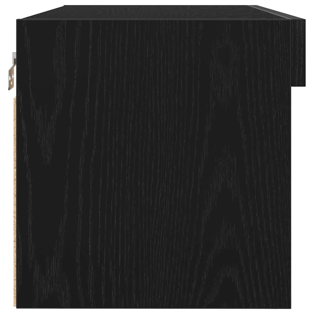 Set mobile TV Rovere Nero 80 x 30 x 30 cm Legno multistrato | homemem39