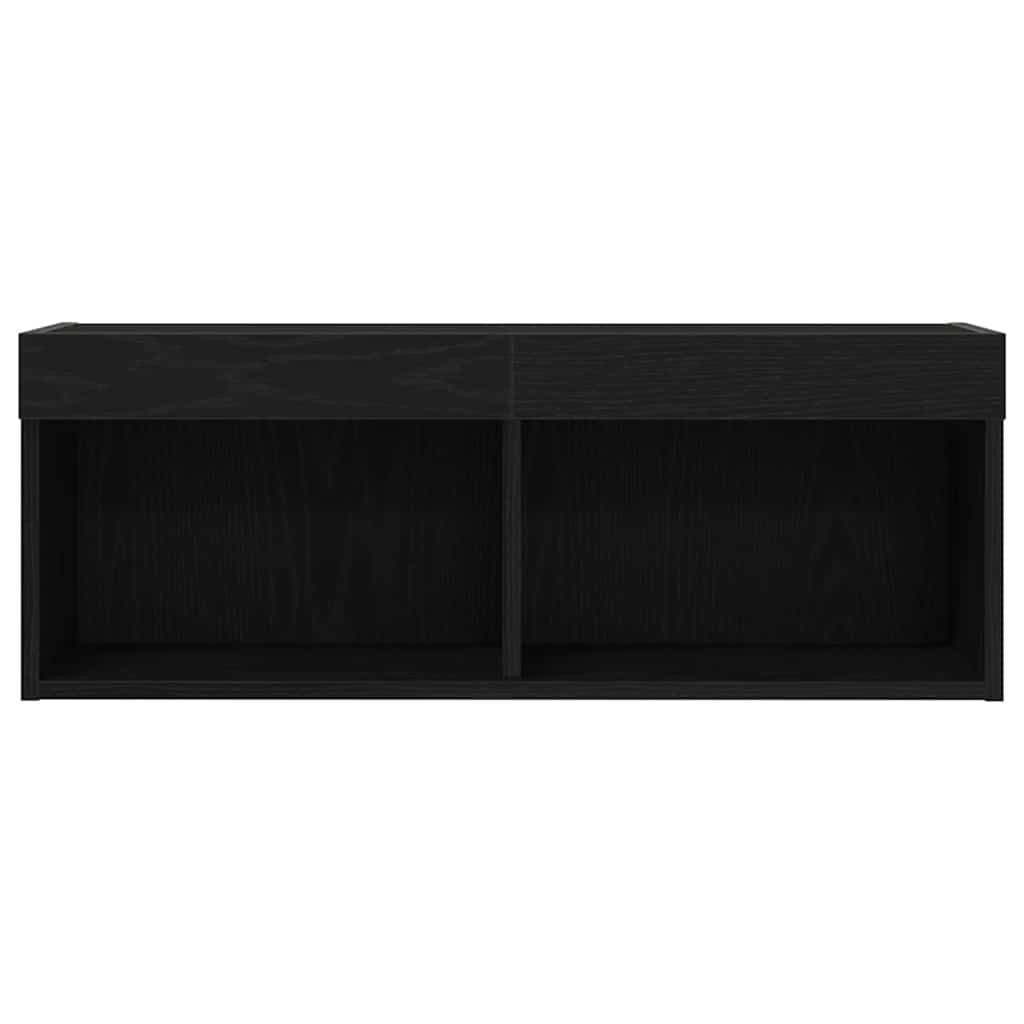 Mobile TV 2 pcs Rovere nero 80 x 30 x 30 cm Legno multistrato
