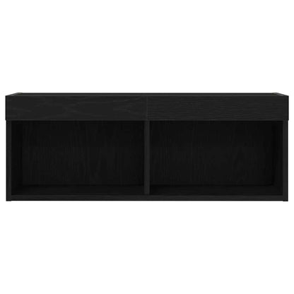 Mobile TV 2 pcs Rovere nero 80 x 30 x 30 cm Legno multistrato