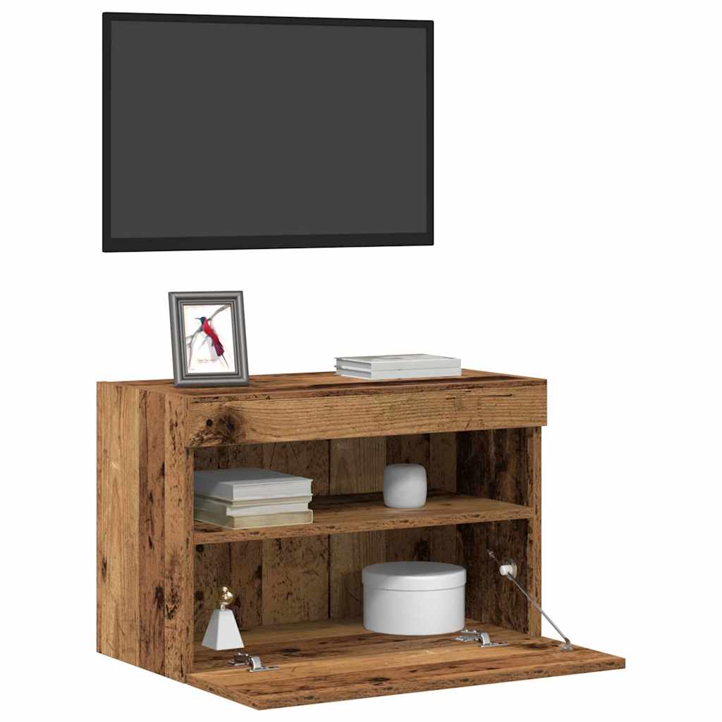 Mobile TV da parete 2 pcs Legno vecchio 60 x 30 x 40 cm