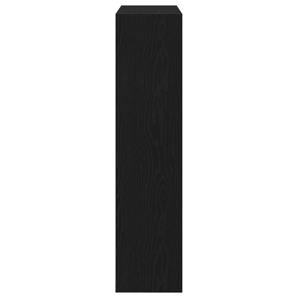 Armadio per Scarpe con porta Rovere nero 80 x 21 x 87.5 cm