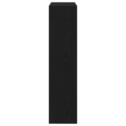 Armadio per Scarpe con porta Rovere nero 80 x 21 x 87.5 cm