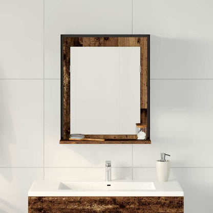 Specchio con lo scaffale Legno vecchio 50 x 12 x 60 cm