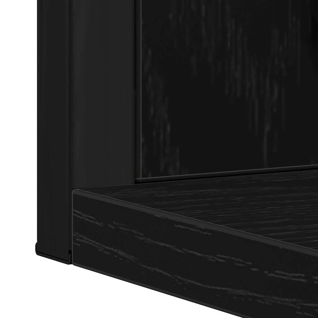 Specchio con lo scaffale Rovere nero 50 x 12 x 60 cm | homemem39