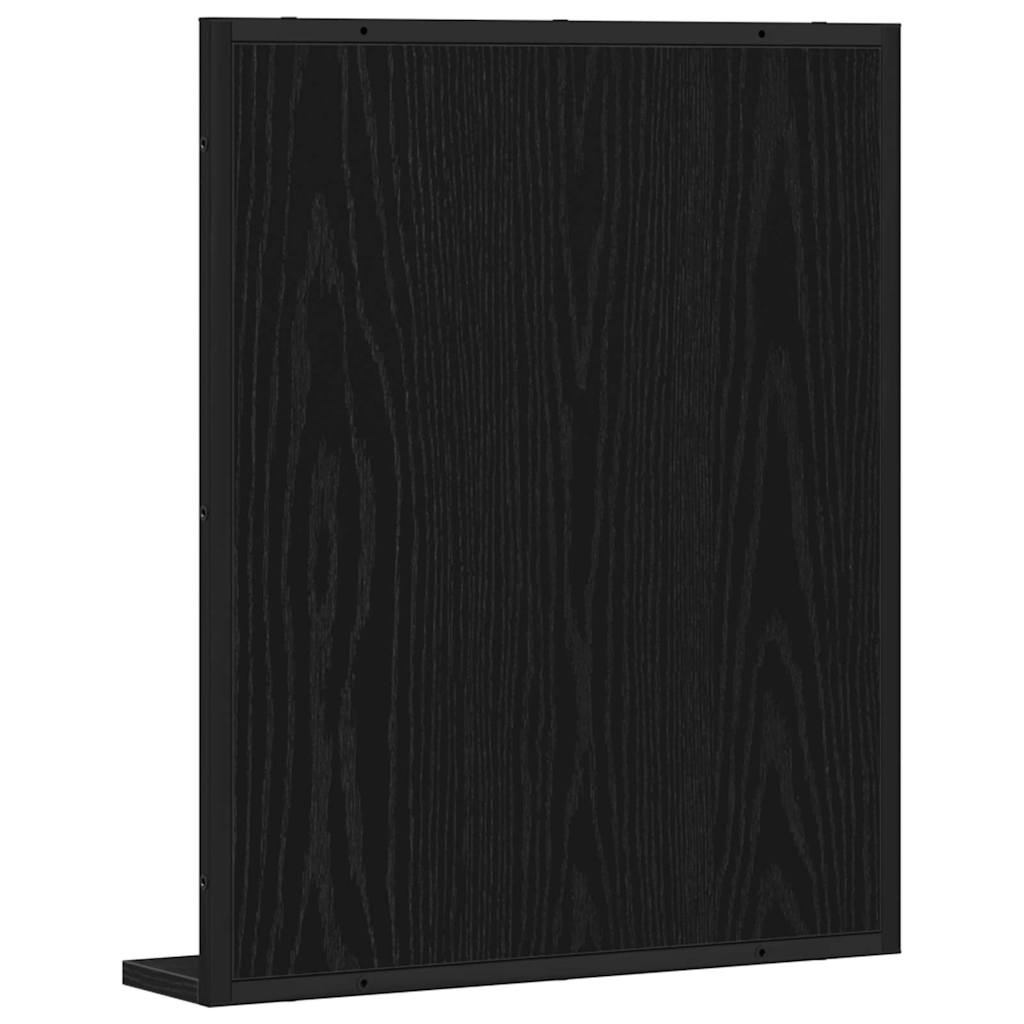 Specchio con lo scaffale Rovere nero 50 x 12 x 60 cm | homemem39