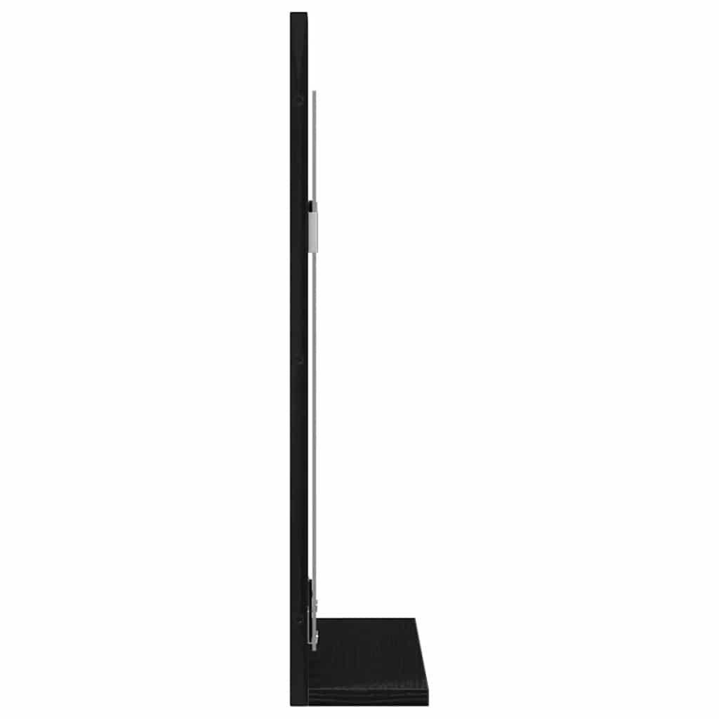 Specchio con lo scaffale Rovere nero 50 x 12 x 60 cm | homemem39