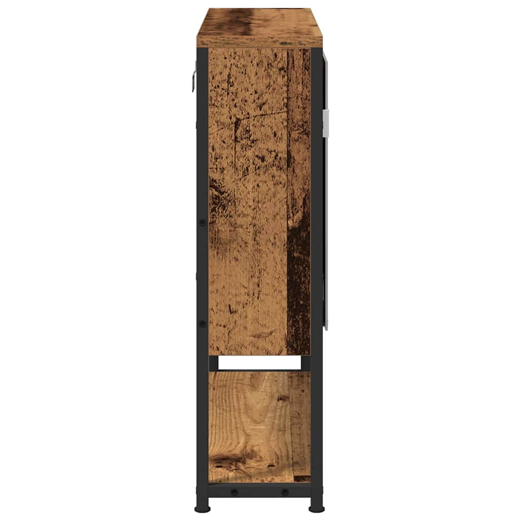 Mobiletto per specchio con porta Legno vecchio 60 x 16 x 60 cm | homemem39