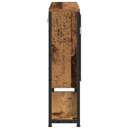 Mobiletto per specchio con porta Legno vecchio 60 x 16 x 60 cm | homemem39