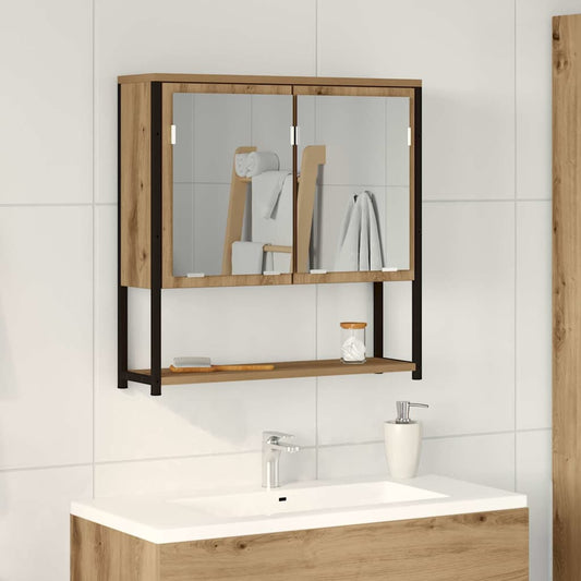 Mobiletto per specchio Rovere artigianale 60 x 16 x 60 cm
