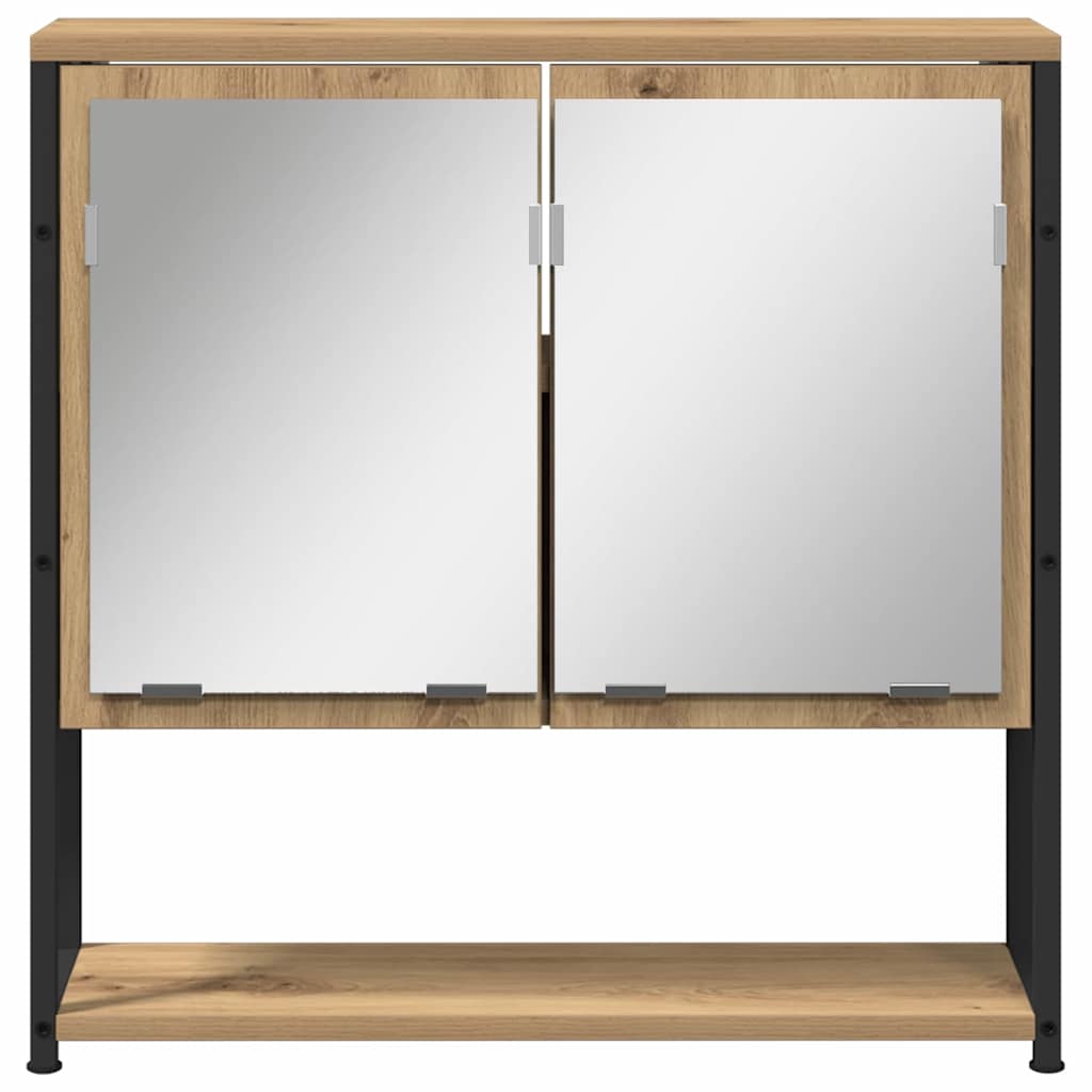 Mobiletto per specchio Rovere artigianale 60 x 16 x 60 cm
